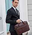 Чоловіча шкіряна сумка портфель для документів Marrant - Коричневий, фото 7