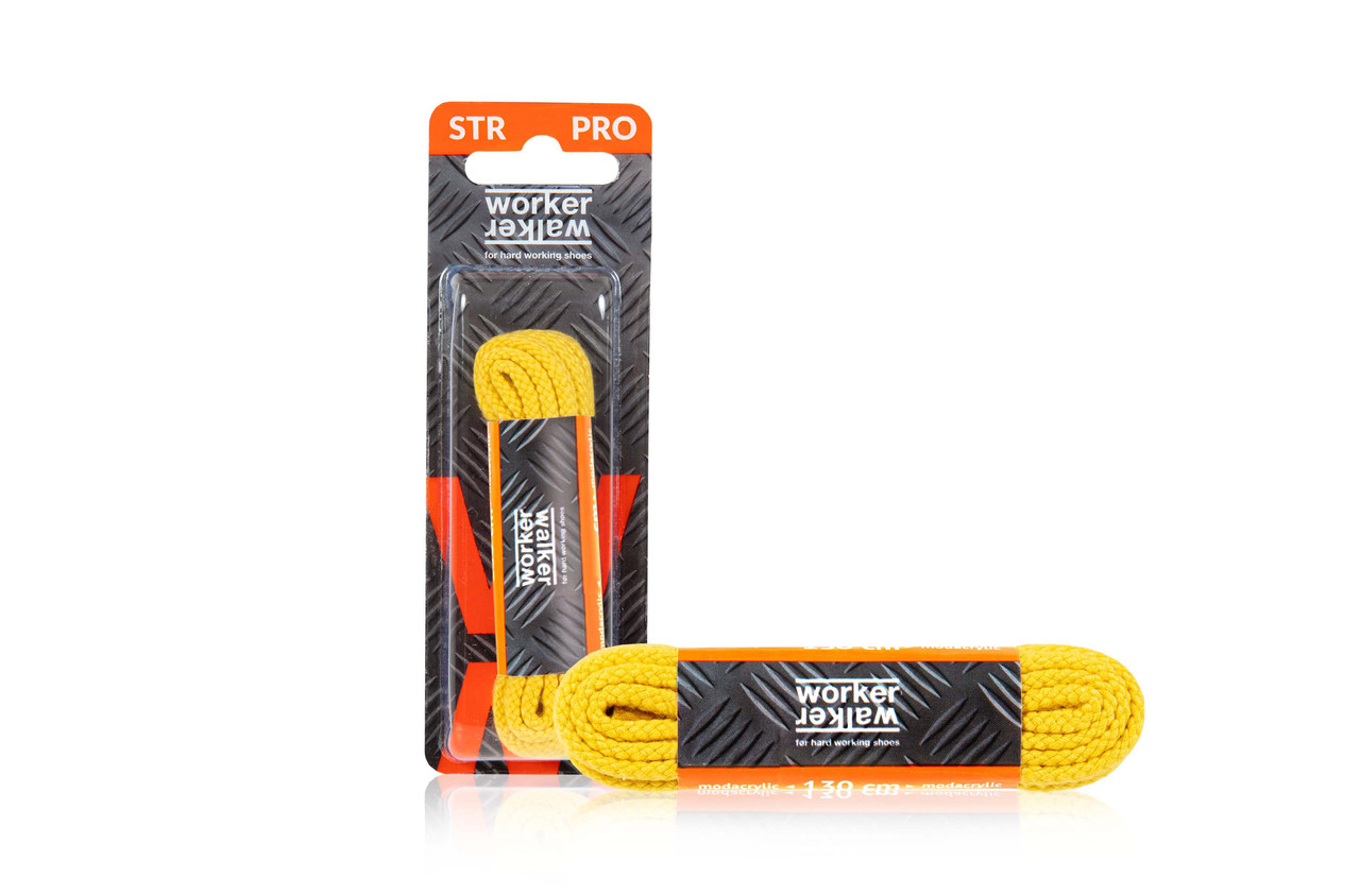 Міцні шнурки для взуття Worker Walker STR PRO круглі Жовті 90