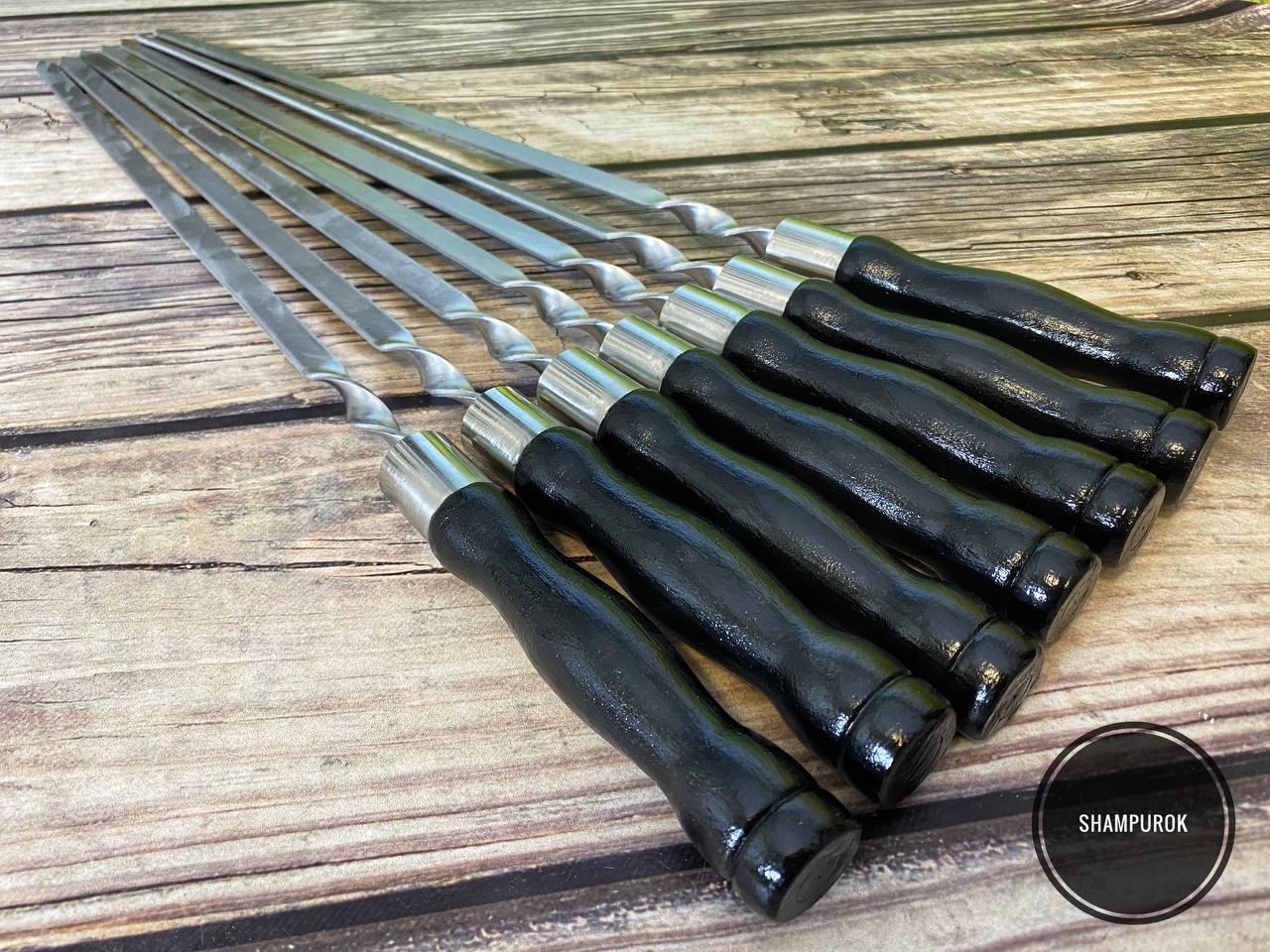 Шампура з дерев'яною ручкою "Black" 640х12х3, фото 1