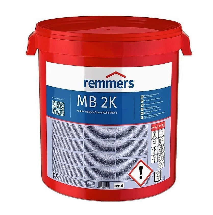 Двокомпонентна універсальна швидка гідроізоляція фундаменту МВ2K Remmers 25 кг