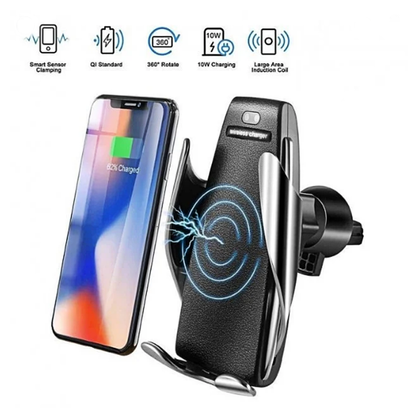 Автотримач Smart Sensor S5 ,бездротова зарядка,холдер S5, фото 1
