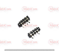 01-00-176. Гніздо 3,5 4-х контактне, монтажне, на плату, корпус пластик