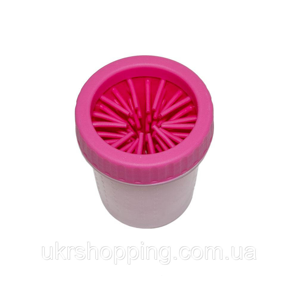 Лапомойка для собак Soft Gentle Silicone Bristles розовый (0490), стакан для мытья | мийка для лап (SH) - фото 4 - id-p1351819058