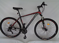 Взрослый спортивный горный велосипед AZIMUT 40D колеса 29 дюймов FRD / рама 19" / черно-красно-серый