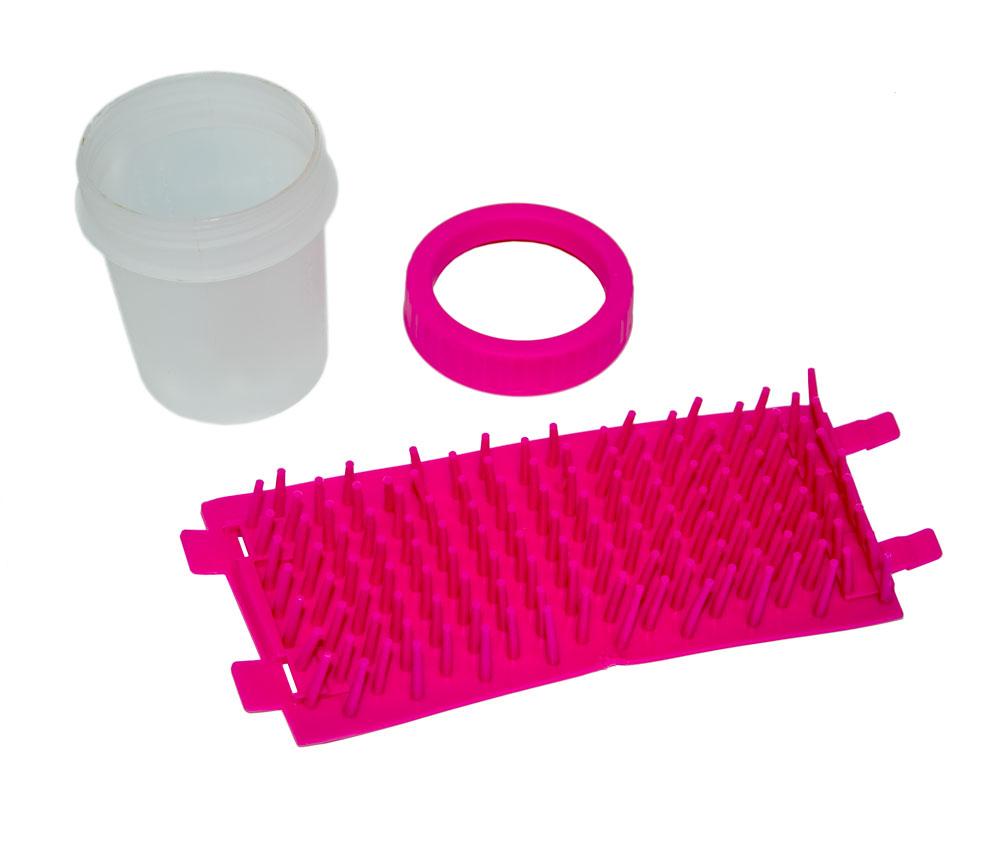 Лапомойка для собак Soft Gentle Silicone Bristles розовый (0490), стакан для мытья | мийка для лап (GK) - фото 2 - id-p1351857825