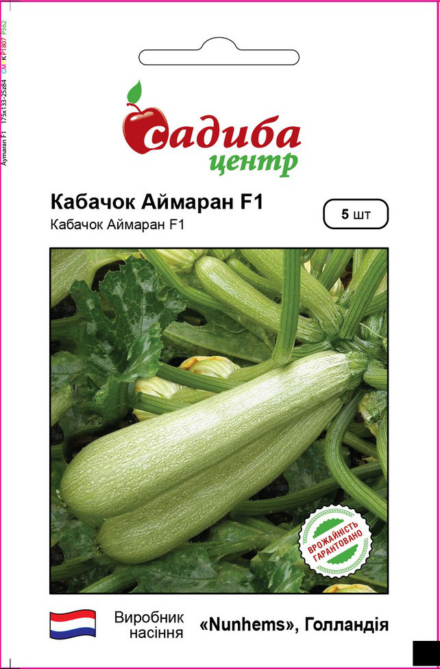Насіння кабачка раннього Аймаран F1, 5 насінин, "Nunhems" (Нунхемс), Голландія