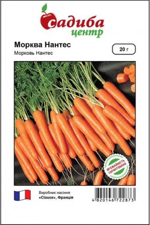 Насіння моркви Нантес, середньостиглий, 20 р, "Clause", Франція