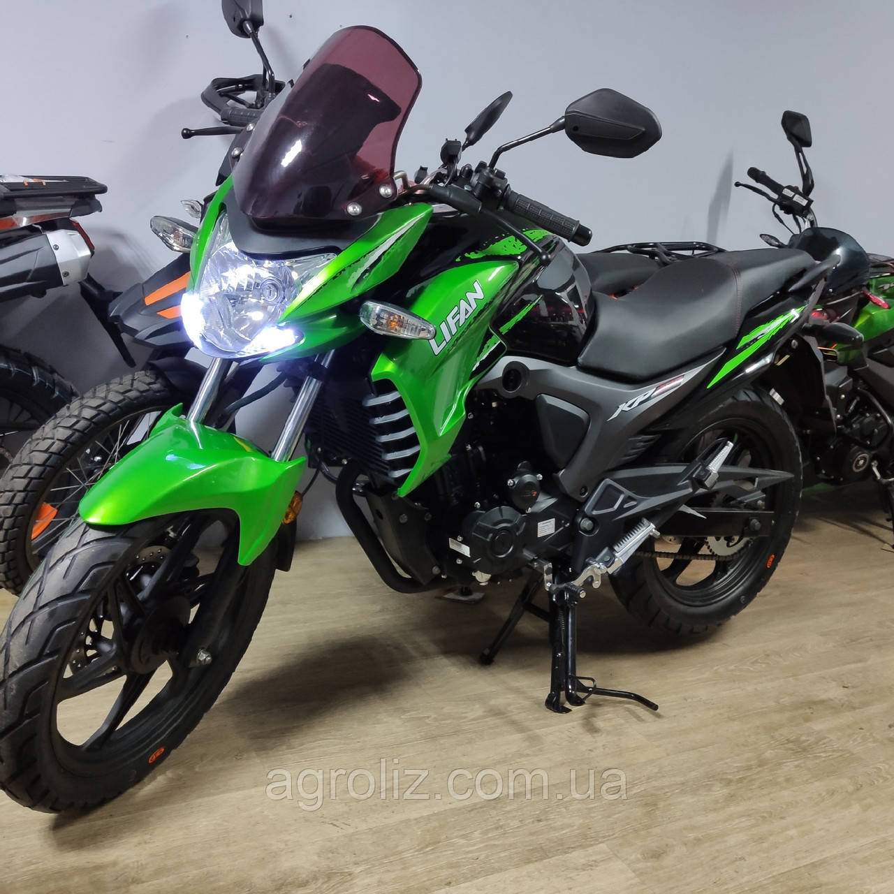 Мотоцикл Lifan KP200 Irokez зелений, фото 1