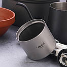 Пальник титановий туристичний Lixada на 88 мл для рідкого спирту, палива складана плита спиртова з титановою підставкою, фото 2