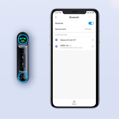 Приемник Bluetooth to AUX 3.5 Jack Baseus Qiyin (WXQY-01) Black - фото 2 - id-p1275148640