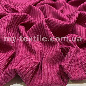 Трикотаж Мустанг ширина смужки 3x2 см Малиновий