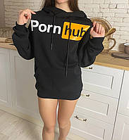 Худі pornhub logo | чорна толстовка