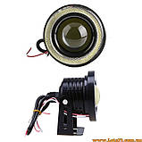 2шт Світлодіодні LED лінзи 3.5" Ангельські очі 89 мм ДХО DRL ПТФ ходові вогні, фото 3