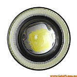 2шт Світлодіодні LED лінзи 3.5" Ангельські очі 89 мм ДХО DRL ПТФ ходові вогні, фото 9