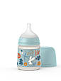 Пляшечка, 150 мл, фізіологічна соска повільний потік, "Лісові історії"/блакитна, фото 2