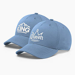 Парні кепки бейсболки family look INAL King Queen Король і Королева S / 53-54 Темно-синій 213853