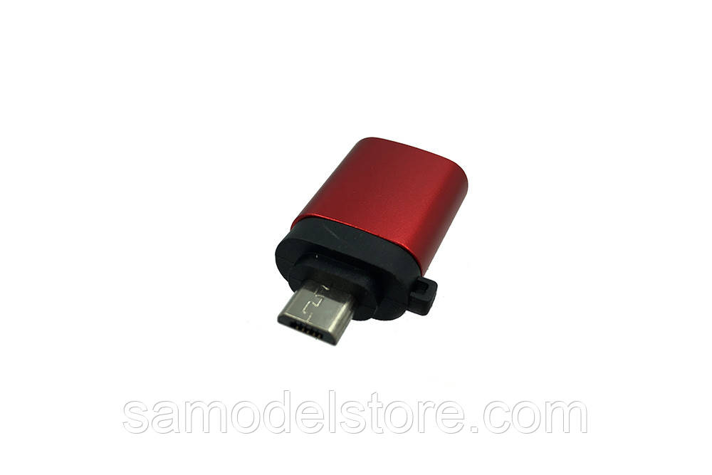 Адаптер OTG гніздо USB — штекер Micro, фото 1