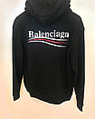 Худі з логотипом Balenciaga | чорна толстовка, фото 3