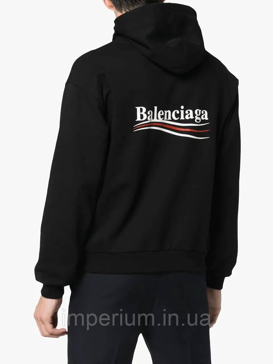 Худі з логотипом Balenciaga | чорна толстовка