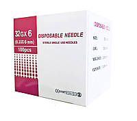 Игла для мезотерапии Disposable needle, Japan steel G32 0,23x6 mm