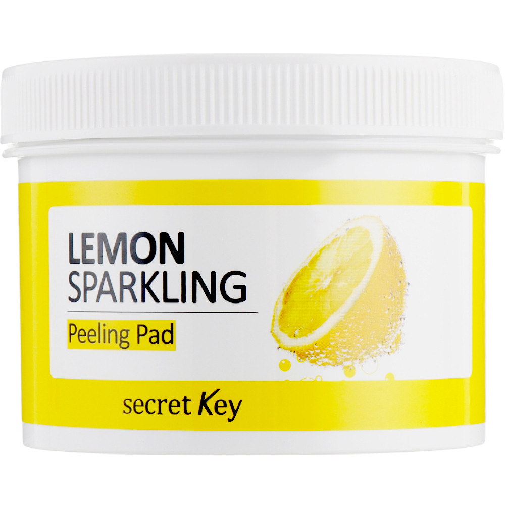 Очищаючі пілінг-диски для обличчя з лимонним соком Secret Key Lemon Sparkling Peeling Pad 70 шт