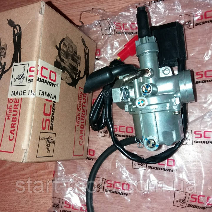 HONDA 49cm3 TACT AF09 Карбюратор в зборі фірма "Scorpion" Оригінал Тайвань, фото 1