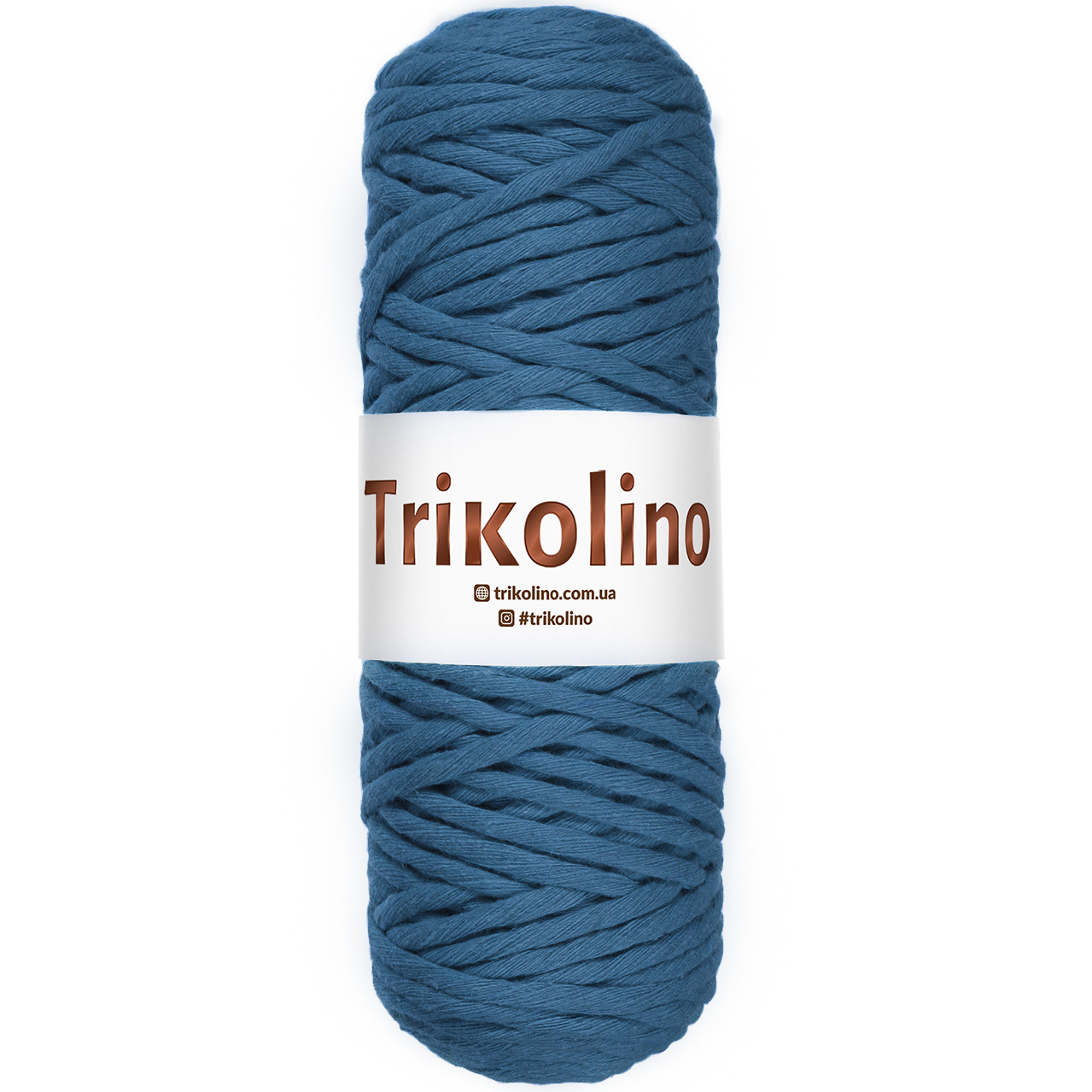 Бавовняний шнур Макраме Темна бірюза. 250 г,60 м, 4-6 мм