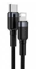 Кабель для зарядки телефона/ смартфона Baseus Type-C - Lightning 3 А 1 м Чорний/ Сірий (CATLKLF-G1), фото 3