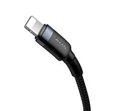 Кабель для зарядки телефона/ смартфона Baseus Type-C - Lightning 3 А 1 м Чорний/ Сірий (CATLKLF-G1), фото 6