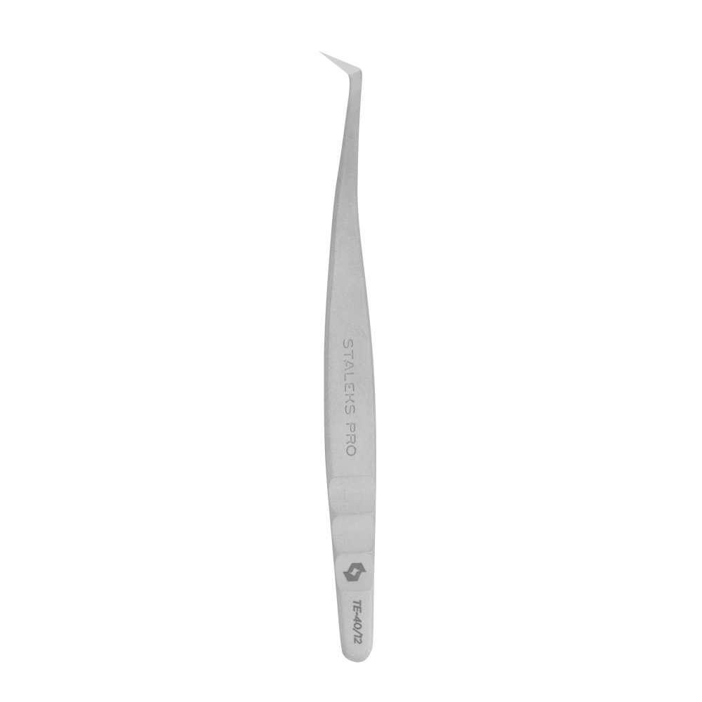 Пінцет для вій черевичок STALEKS PRO EXPERT 40 TYPE 12, TE-40-12