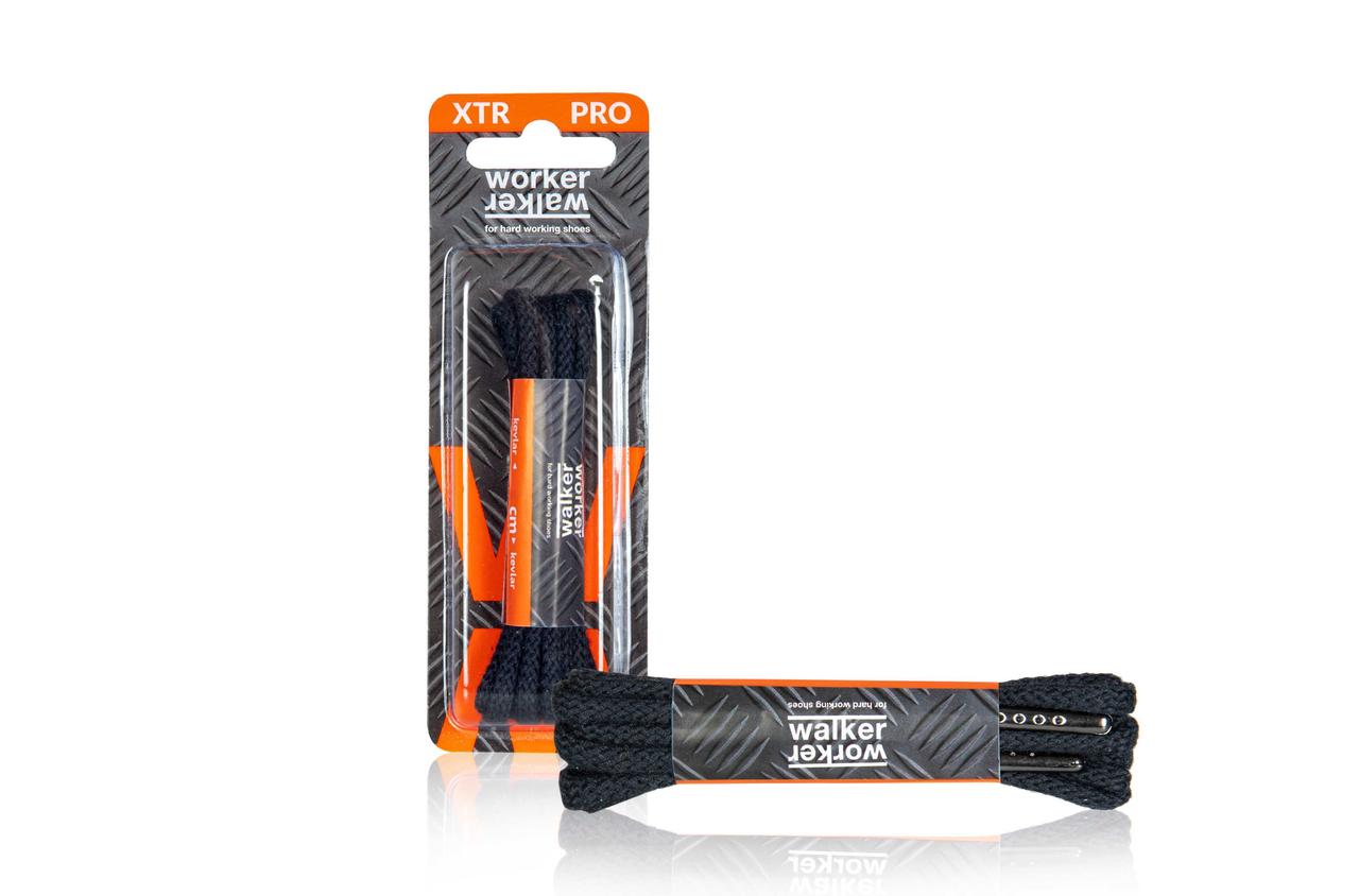 Кевларові шнурки для взуття Worker Walker XTR PRO круглі Чорні, фото 1