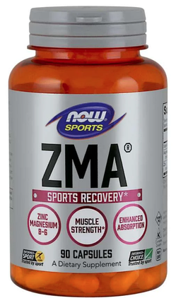 Препарат для підвищення тестостерону NOW Foods ZMA 90 Caps, фото 1