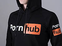 Черное худи pornhub logo | стильная толстовка высокого качества