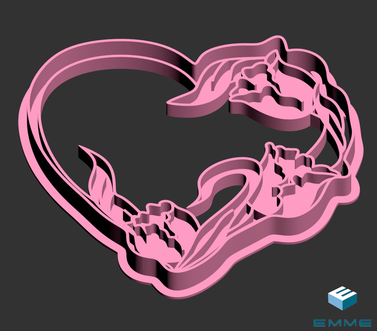 Вирубка для пряників і печива на "День закоханих" у формі серця, фото 1