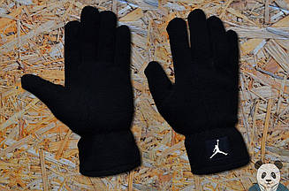 Рукавички зимові теплі флісові якісні чорні The North Face Gloves
