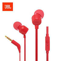 Наушники с микрофоном JBL T110 Red гарнитура вакуумная (JBLT110RED)