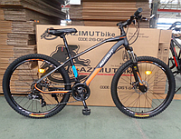 Взрослый спортивный горный велосипед AZIMUT GEMINI колеса 29 дюймов FRD / рама 17"/ черно-оранжевый
