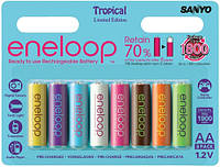 Sanyo Eneloop Tones Tropical (Limited edition) 8 шт. в оригинальном блистере.