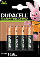 Аккумуляторы Duracell 2500 mAh Rechargeable LSD в блистере (AA), Ni-Mh, RTU. Цена за уп. 4 шт.