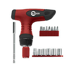 Викрутка Т-подібна реверсивна Intertool VT-1015 15 од