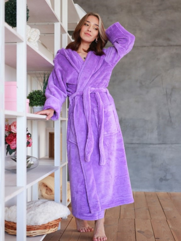 Халат жіночий махровий довгий (банний халат жіночий)