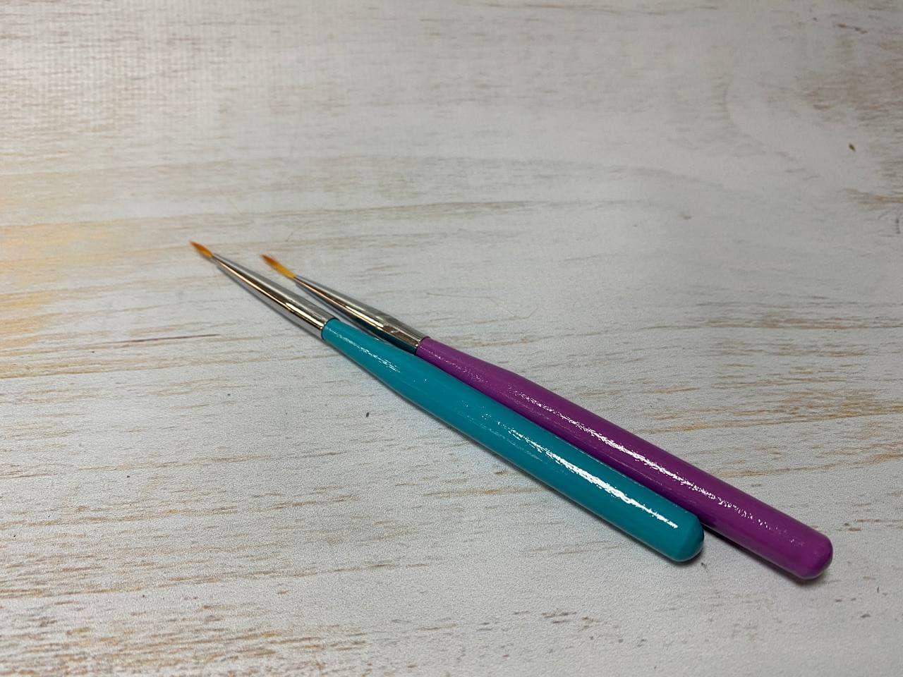 Набір пензлів 2 шт. для малювання (тонкі)