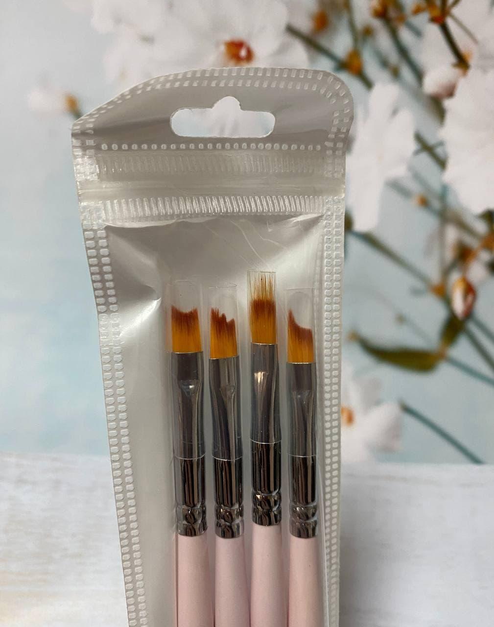 Набір пензлів для френча, 4 шт.