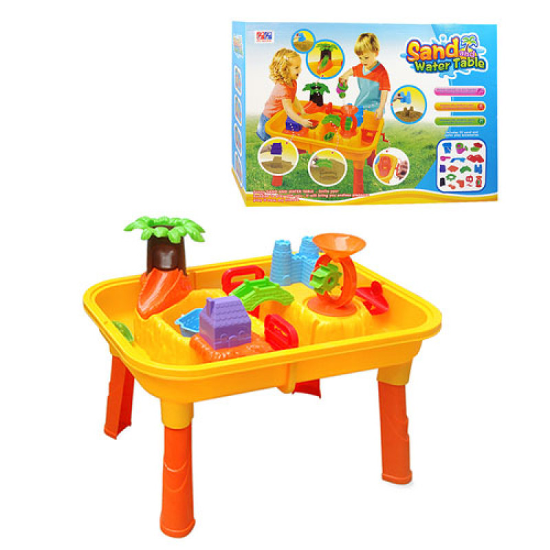 Столик-пісочниця M 0833 U/R, містечко з млином, 20 предметів, фото 1