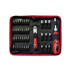 Викрутка реверсивна з комплектом насадок Intertool VT-1048 48 од.