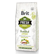 Корм сухий для активних собак всіх порід Brit Fresh Duck with Millet Active Run & Work 2.5 кг (качка, пшоно)