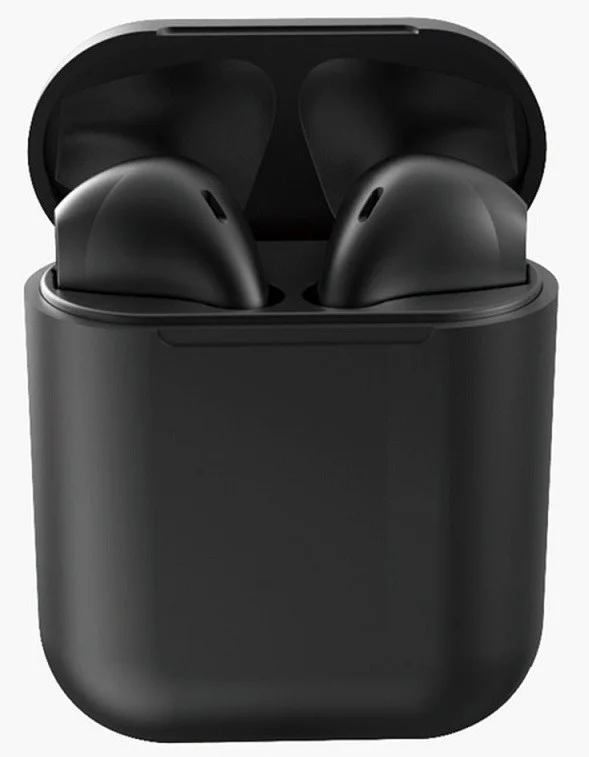 Бездротові навушники з мікрофоном bluetooth навушники в кейсі inPods 12 Simple Чорний глянцевий, фото 1