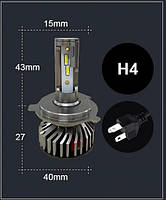 H4 LED лампа 2 шт. ближний - дальний свет главная фара