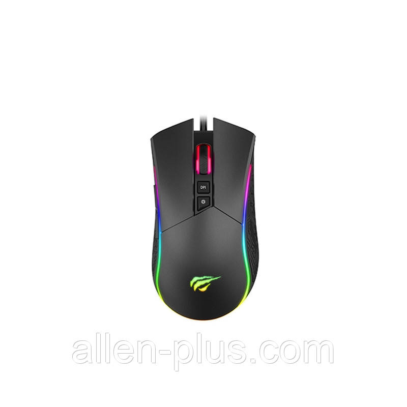 Миша ігрова програмовна HAVIT HV-MS1001 Backlight (4800 DPI) GAMING, USB, black