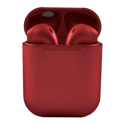 Бездротові навушники з мікрофоном bluetooth навушники в кейсі inPods 12 Simple Червоний глянцевий, фото 1